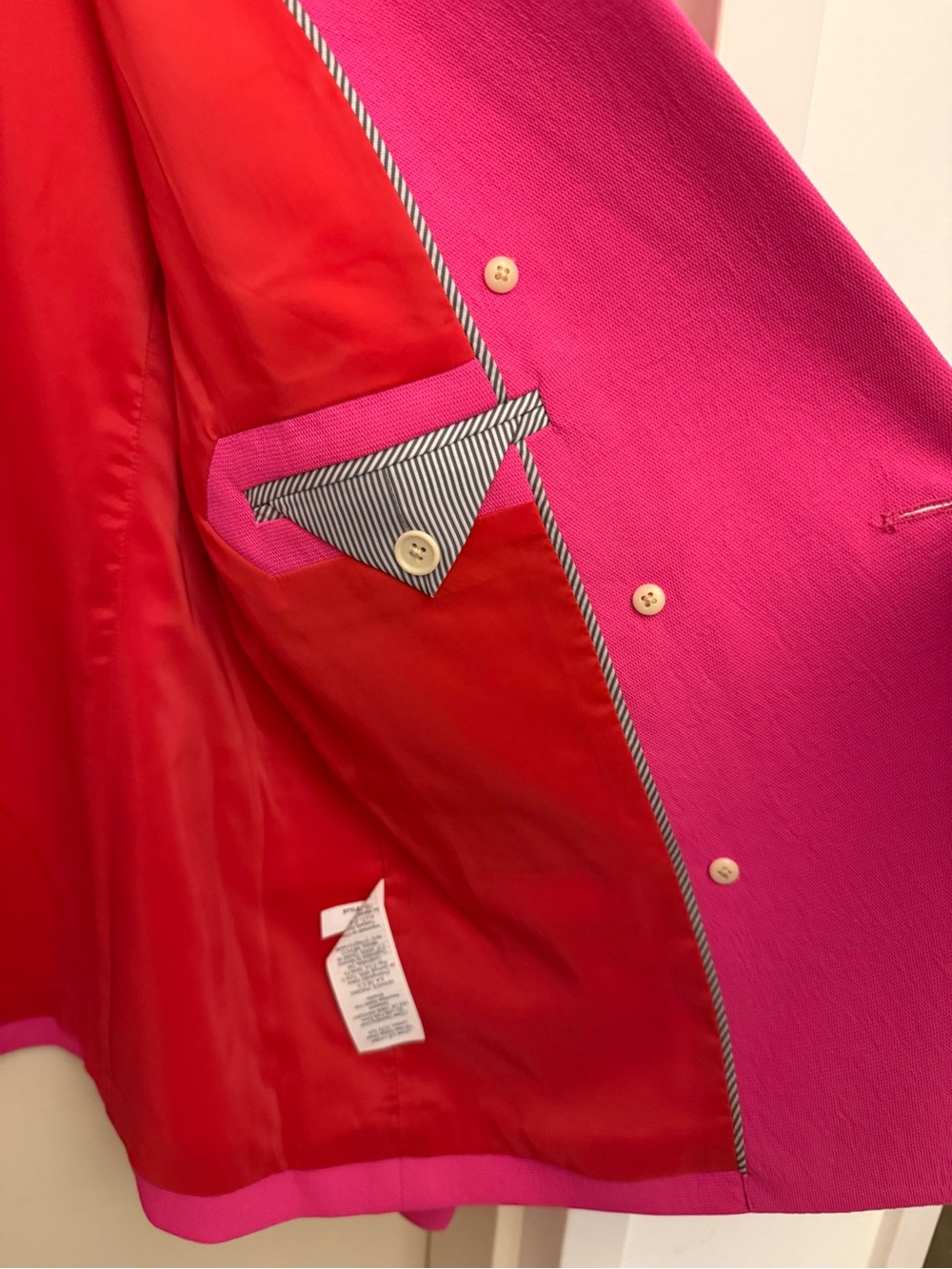 J. Crew Double-Breasted Hot Pink Blazer - Picture 7 of 7